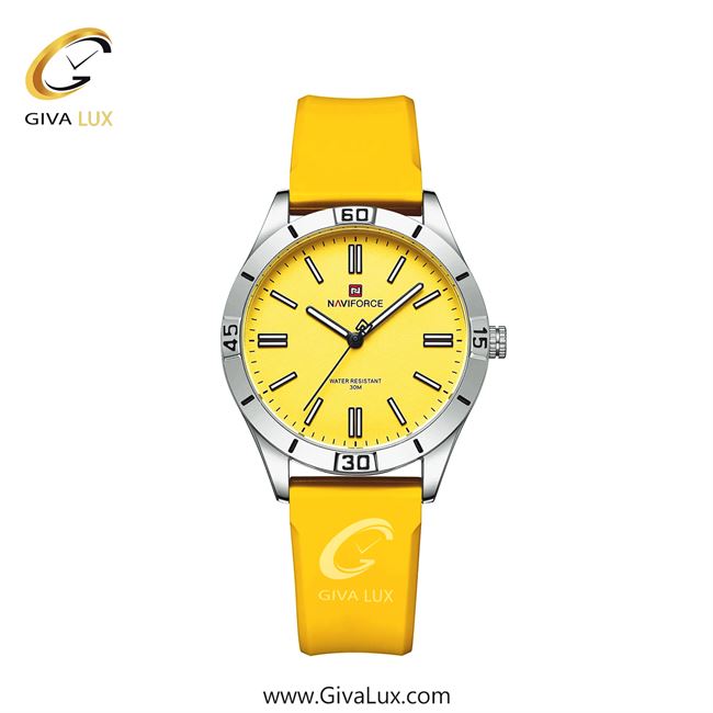 ساعت مچی اورجینال اسپرت-زنانه ناوی فورس|Naviforce|نوی فورس|نیوی فورس نقره ای | زرد| زرد| کد رفرنس NF5041